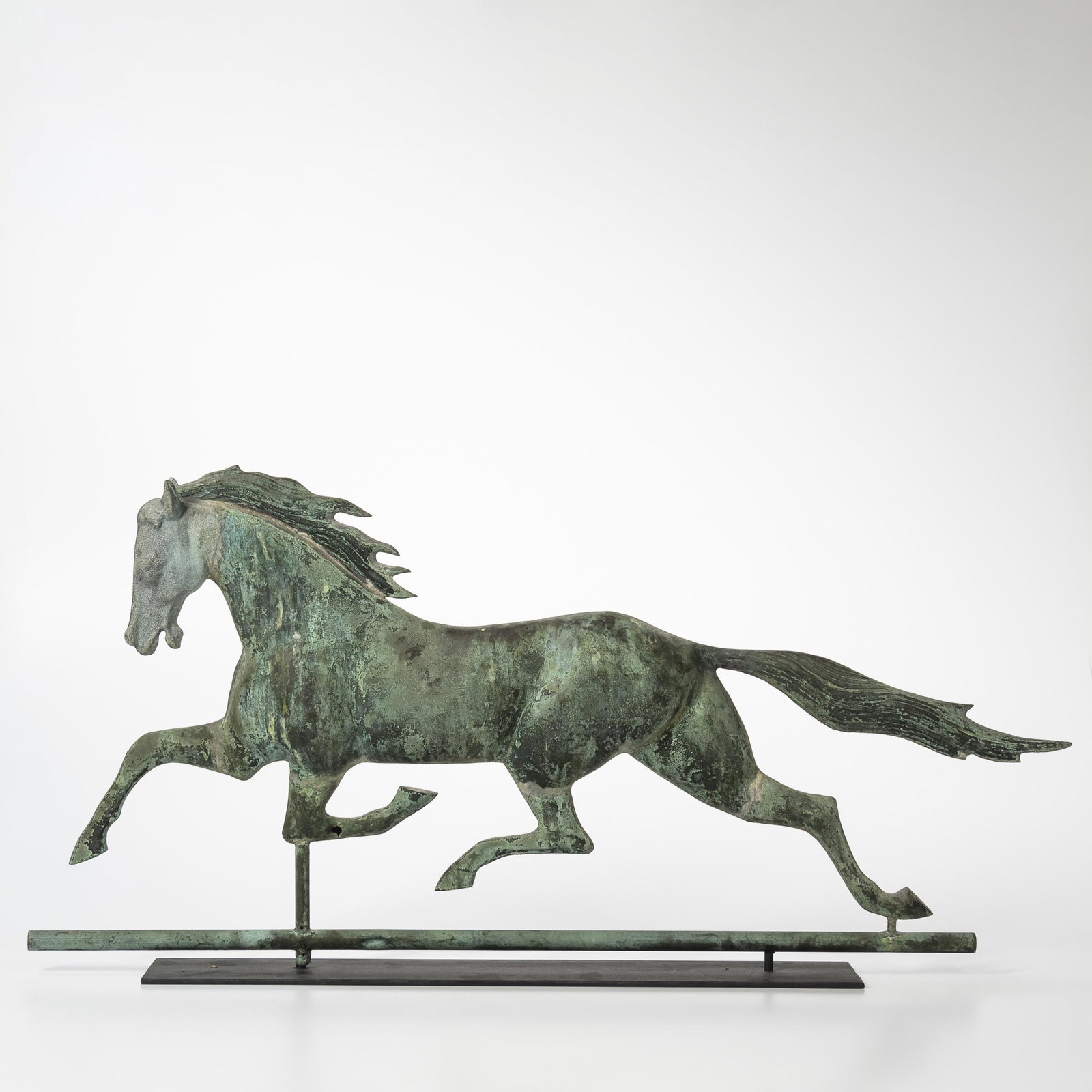 Molded Copper and Zinc Horse Weathervane, attributed to J. Harris and Son, Boston, Massachusetts... (1 of 2)