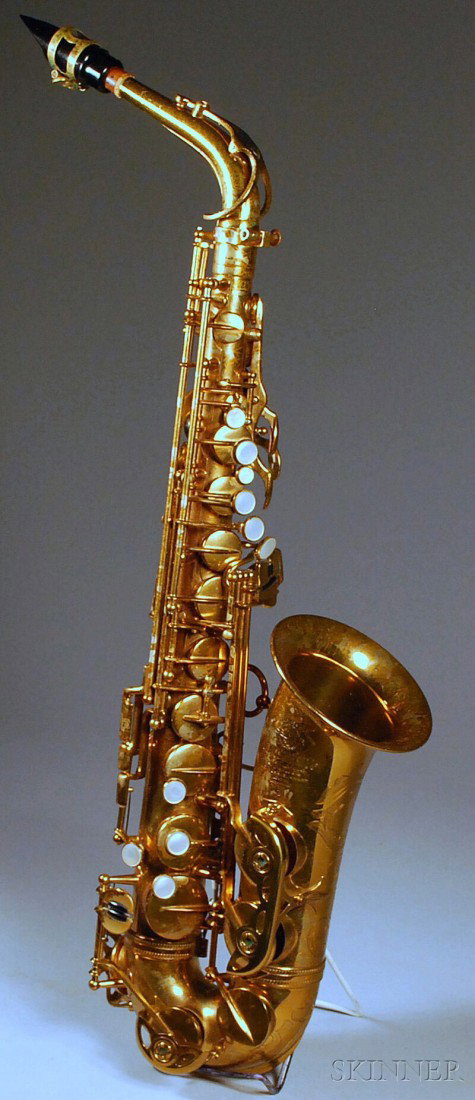 French Alto Saxophone, Selmer Company, Paris, 195: French Alto Saxophone, Selmer Company, Paris, 1956, Model Mark VI, serial number 64973, with original case.