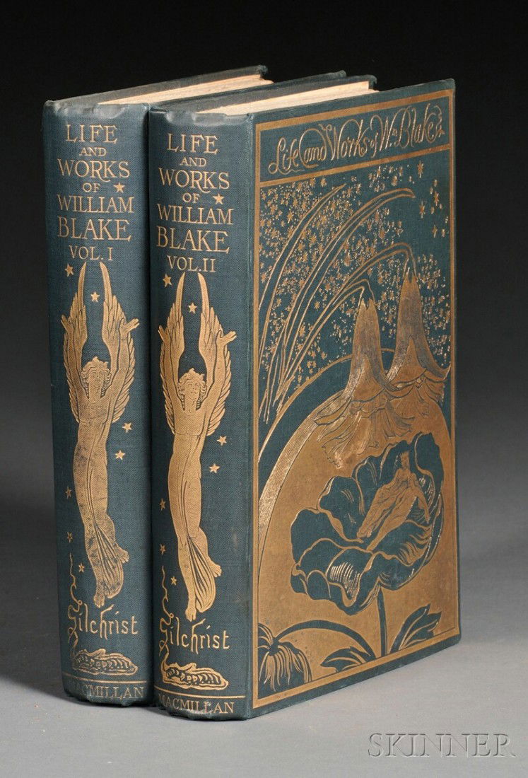 (Blake, William) Gilchrist, Alexander (1828-1861),: (Blake, William) Gilchrist, Alexander (1828-1861), Life of William Blake, London: Macmillan and Co., 1880, two volumes, gilt pictorial cloth, 8vo, (good, minor wear).