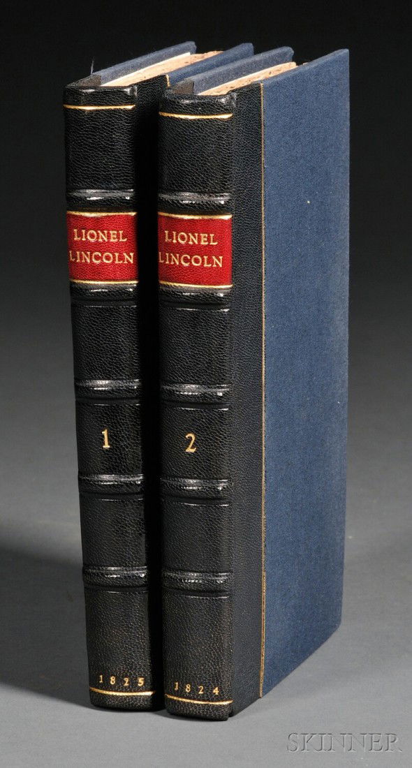 Cooper, James Fenimore (1789-1851), Lionel Lincoln: Cooper, James Fenimore (1789-1851), Lionel Lincoln, or the Leaguer of Boston, New York: Charles Wiley, 1825-1824, first edition, half morocco with blue cloth, 8vo, (chipped, marginal toning and spotti