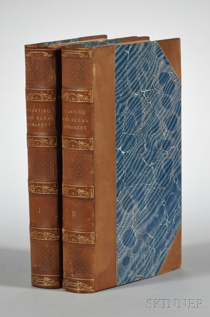 Marshall, William (1745-1818), Planting and Rural : Marshall, William (1745-1818), Planting and Rural Ornament, London, 1796, second edition, in two volumes, three-quarter calf, 8vo, (minor shelf wear, light scattered spotting).