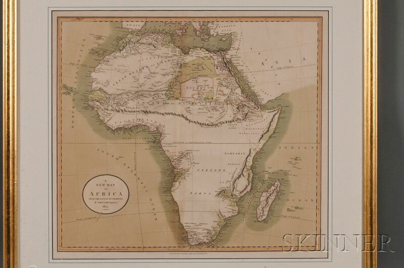 (Maps and Charts, Africa), Cary, John, (c.1754-183: (Maps and Charts, Africa), Cary, John, (c.1754-1835), A New Map of Africa from the latest Authorities, London, 1805 or later, double-page folio with contemporary hand-coloring, 21x 23 5/8 in., (minor