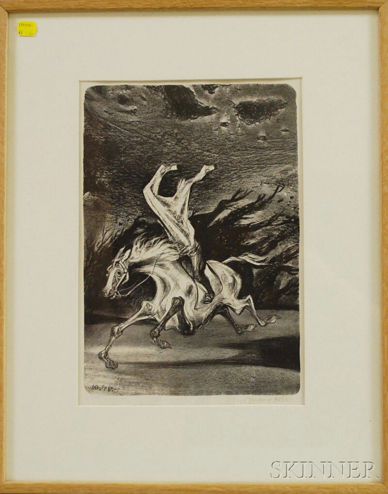 William Gropper (American, 1897-1977) The Headless: William Gropper (American, 1897-1977) The Headless Horseman. Signed "William Gropper" in pencil beneath the image l.r. and "Gropper" within the matrix l.l., identified and dated "...1936" in an insc