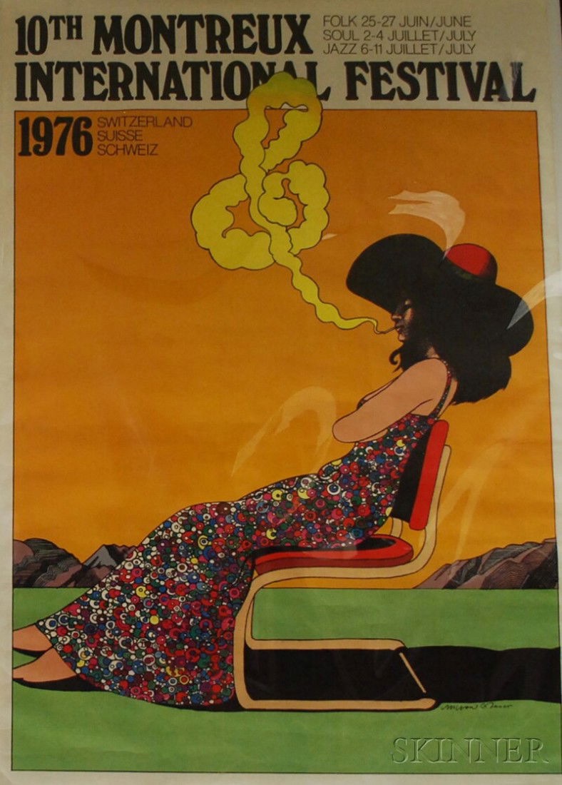 Lot of Two Works: After Jack Youngerman (American,: Lot of Two Works: After Jack Youngerman (American, b. 1926), Twenty First New York Film Festival, inscribed "JY" within the matrix l.r., color lithograph on paper, sheet size 46 x 29 1/2 in.; After Mi