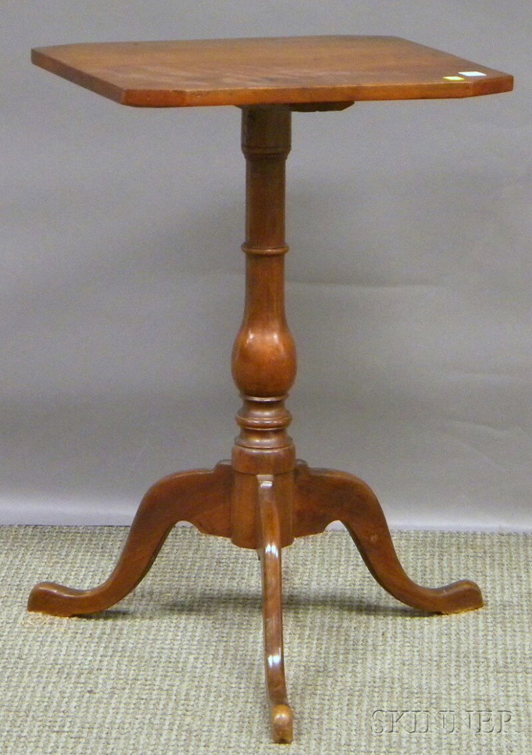 Chippendale Cherry Candlestand.: Chippendale Cherry Candlestand.