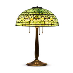 Tiffany Studios 'Vine Border' Table Lamp, New York, New York, early 20th century, shade marked '...