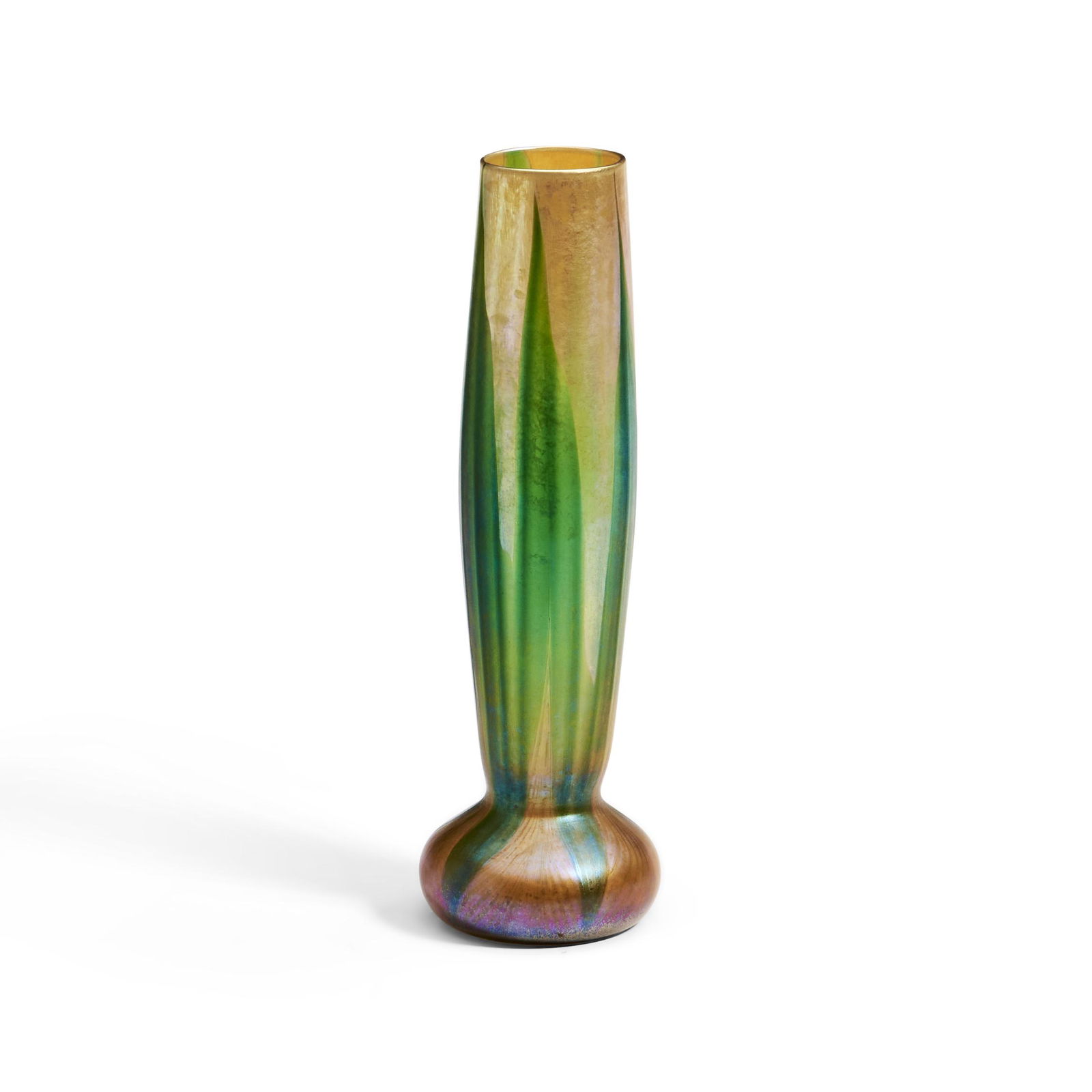 Tiffany Studios Favrile Glass Pulled Feather Vase, New York, New York, early 20th century, incis... (1 of 1)