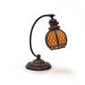 Handel Desk Lamp, Meriden, Connecticut, c. 1910, patinated bronze, slag glass shade, unmarked, s...