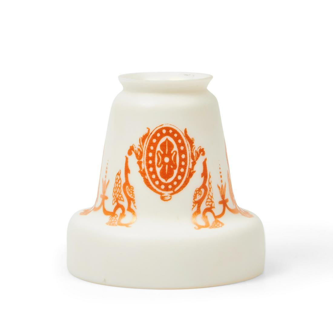 Steuben Calcite Glass Shade with Iridescent Orange Decoration, Corning, New York, early 20th cen... (1 of 1)