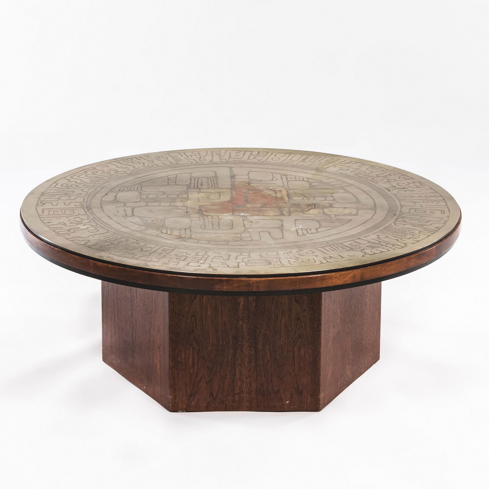 Coffee Table with Acid-etched Bronze Top in the Manner of Jules Heumann for Metropolitan, Italy,... (1 of 1)