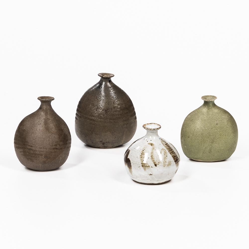 Four Maynard Tischler (American, b. 1932) Studio Pottery Bud Vases, Denver, Colorado, three with... (1 of 1)
