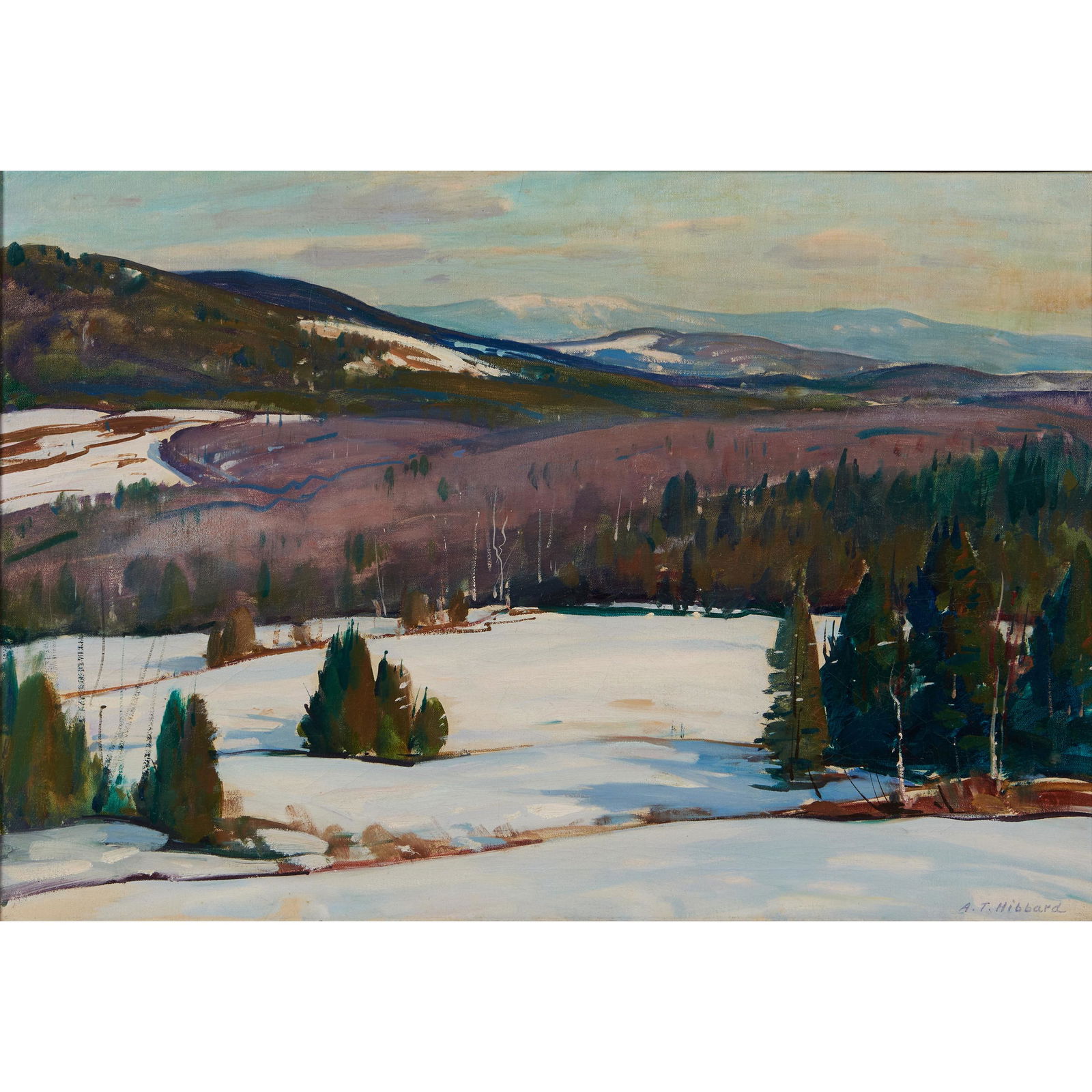 Aldro Thompson Hibbard (American, 1886-1972) Distant Range 22 x 32 in. (55.9 x 81.3 cm) framed 2... (1 of 6)