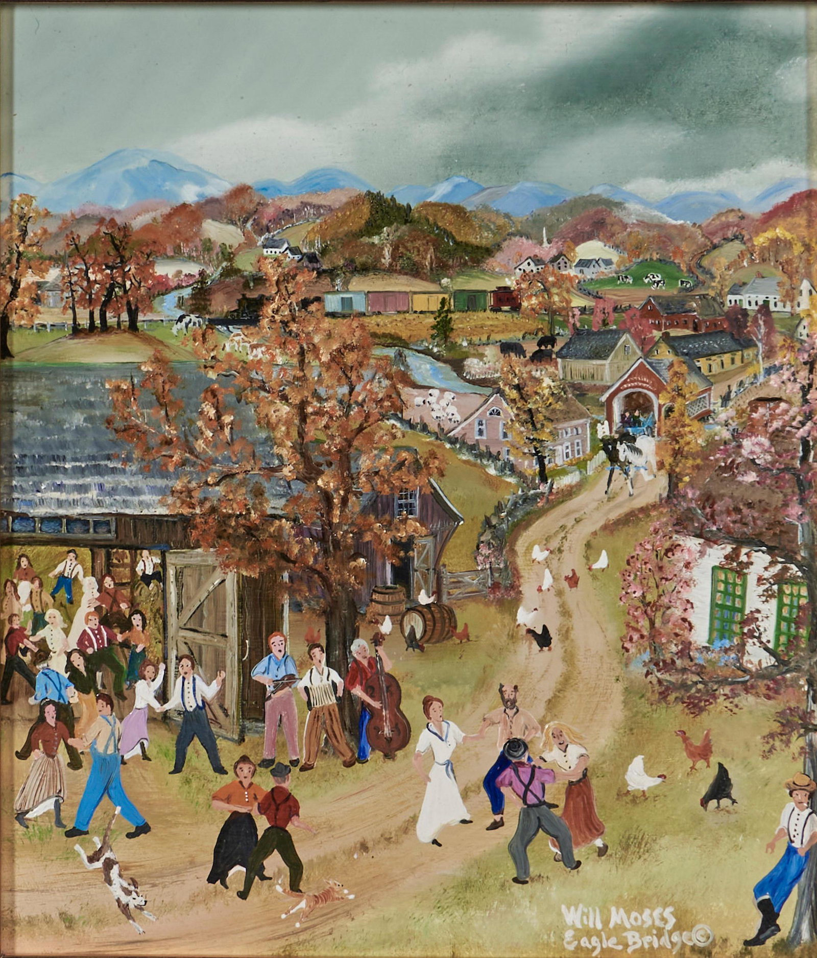 Will Moses (American, born 1956) Turn Your Partner 9 x 7 5/8 in. (22.8 x 19.5 cm) framed 12 7/8 ... (1 of 4)