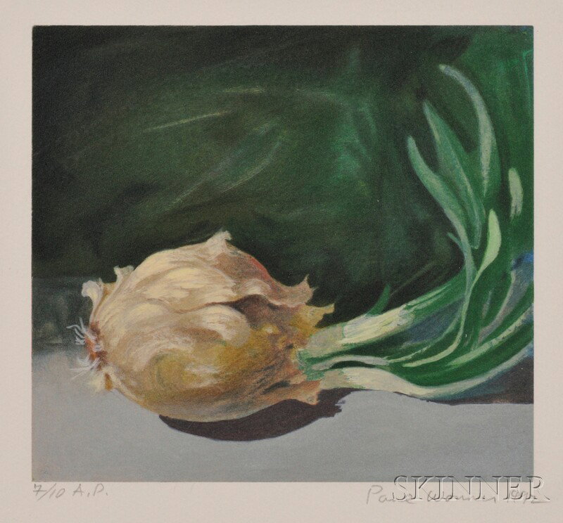 Paul Wonner (American, 1920-2008) Onion, 1992 Signed and dated "Paul Wonner 1992" l.r., numbered "7/: Paul Wonner (American, 1920-2008) Onion, 1992 Signed and dated "Paul Wonner 1992" l.r., numbered "7/10 A.P." l.l., with the blindstamps of the publisher/printer, Trillium Graphics, Brisbane, Califo
