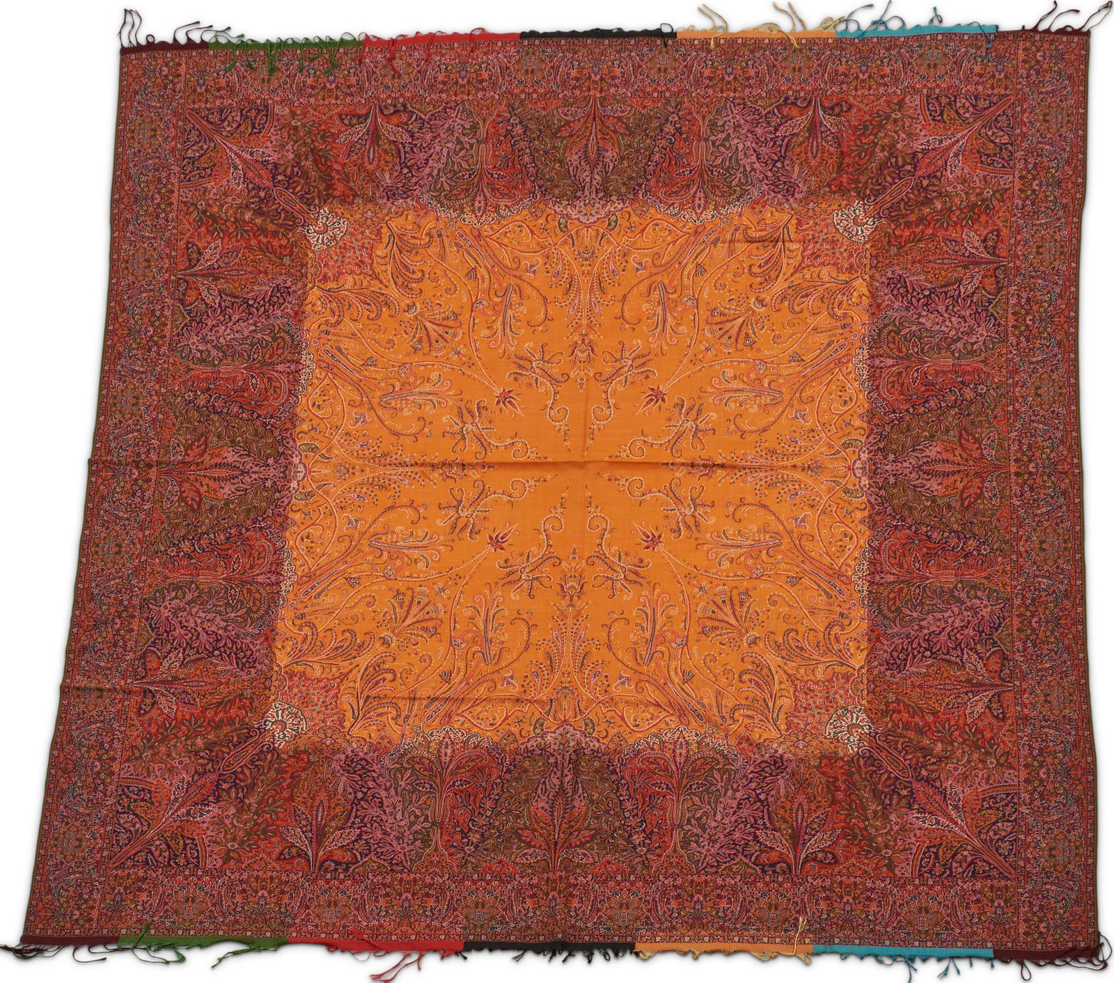 French Square Shawl  France 6 ft. 2 in. x 6 ft. 5 in. (1 of 3)