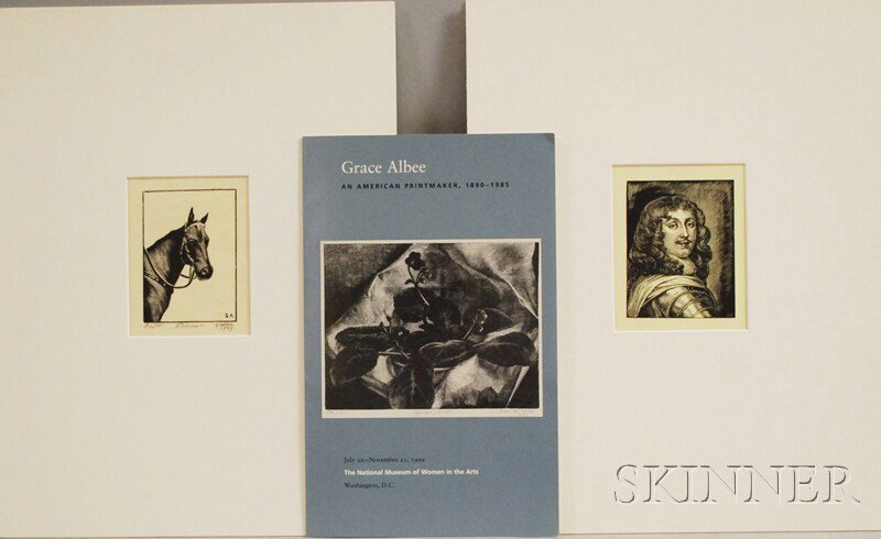 Grace Albee (American, 1890-1985) Two Engravings: : Grace Albee (American, 1890-1985) Two Engravings: Prince, signed and dated "G. Albee 1979" l.r., initialed in the plate "G.A.," numbered "Ed. 75" l.l. and titled l.c., sig