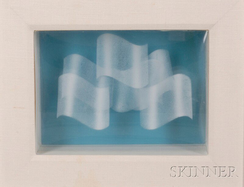 Jack Brusca (American, 1939-1993) Free Form Involv: Jack Brusca (American, 1939-1993) Free Form Involvement Identified on a label affixed to the reverse, edition of 300. Mixed media (airbrush, acetate sheets, and wood) construction, 15 1/4 x 18