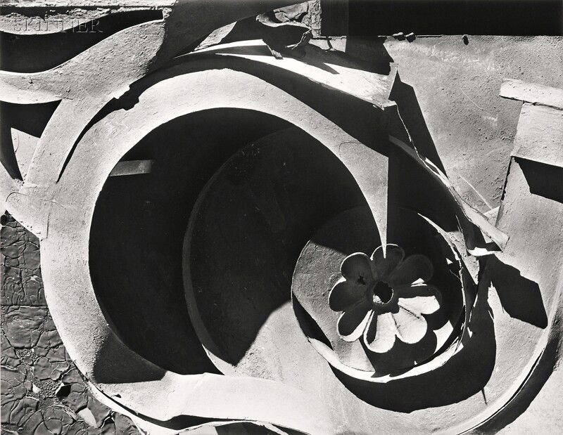 Walker Evans (American, 1903-1975) Stamped Tin Rel: Walker Evans (American, 1903-1975) Stamped Tin Relic, New York City, 1930, from WALKER EVANS: SELECTED IMAGES, printed 1974, edition of 75 plus proofs. Signed "Walker Evans" in pencil on the