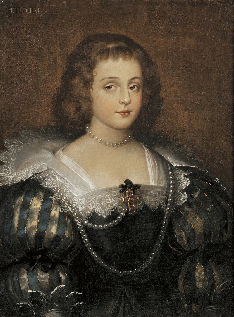Manner of Sir Anthony van Dyck (Flemish, 1599-1641: Manner of Sir Anthony van Dyck (Flemish, 1599-1641) Portrait of a Young Lady Unsigned. Oil on canvas, 31 1/4 x 23 3/8 in. (79.2 x 59.5 cm), framed. Condition: Lined, retouch, craquelure. N.B. The
