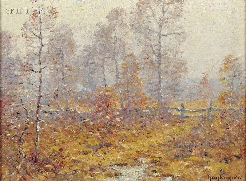 Guy Carleton Wiggins (American, 1883-1962) Late Au: Guy Carleton Wiggins (American, 1883-1962) Late Autumn Days, 1923/A View near Lyme, Connecticut Signed "Guy Wiggins." l.r., titled, signed, and dated "...Guy Wiggins 1923" on the