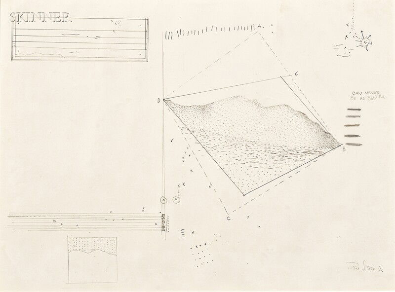 Pat Steir (American, b. 1938) Can Never Be As Beau: Pat Steir (American, b. 1938) Can Never Be As Beautiful? Signed and dated "Pat Steir 72" l.r., identified on a label from Jo Aarons Gallery, Rhinebeck, New York, affixed to the backing. G