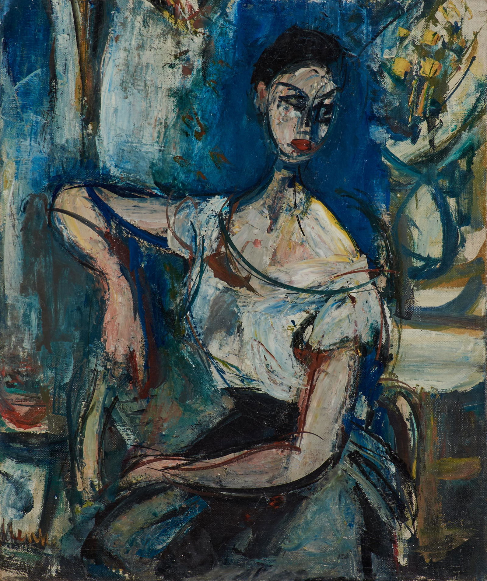Sigmund Menkès (Polish, 1896-1986) Seated Woman 21 3/4 x 18 1/4 in. (55.2 x 46.4 cm) unframed (1 of 3)