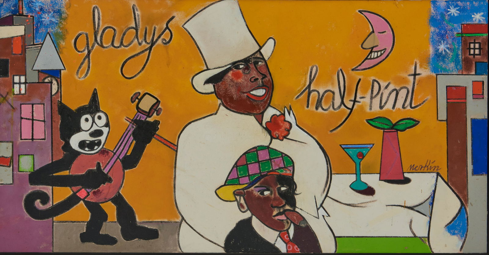 Richard Marshall Merkin (American, 1938-2009) Gladys and Half-Pint 37 1/2 x 72 in. (95.3 x 182.9... (1 of 4)