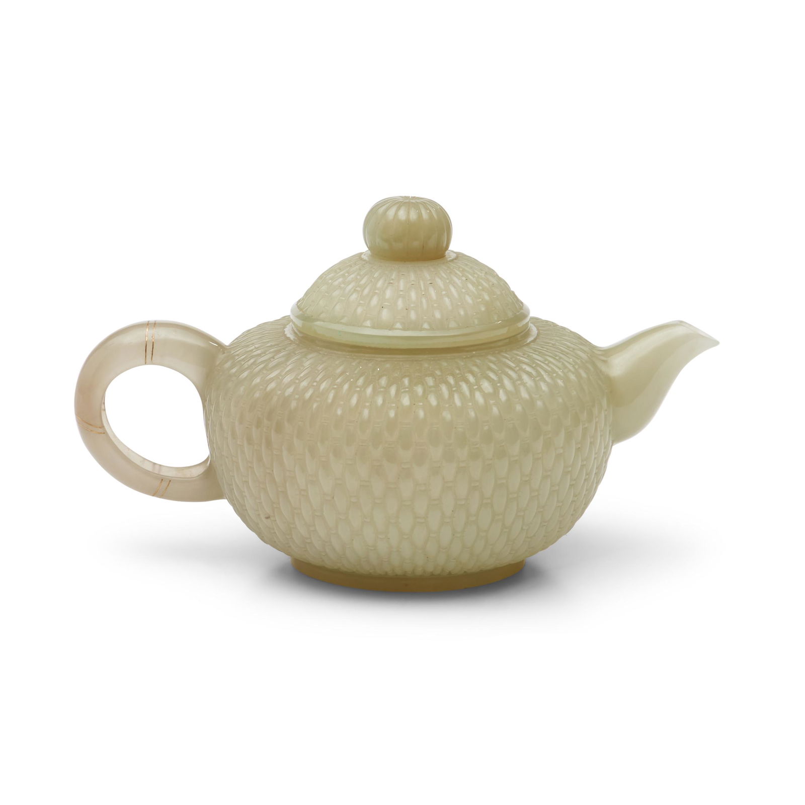 Nephrite Jade Floral Teapot (1 of 3)