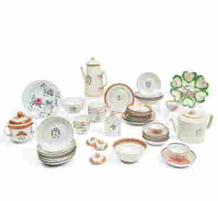 Fifty-one Porcelain Table Items, (1 of 1)