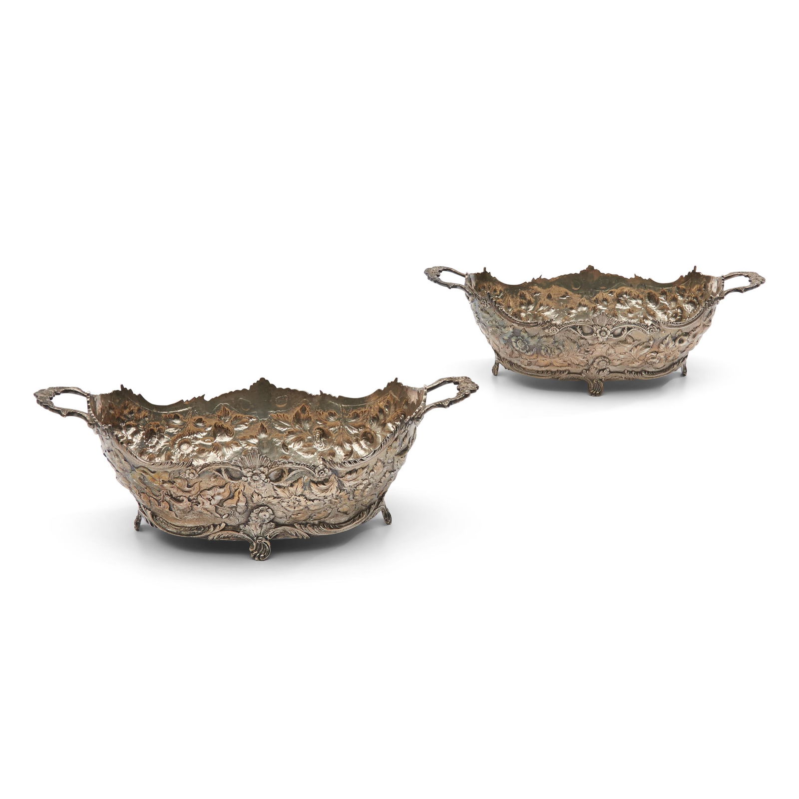 Pair of S. Kirk & Son Silver Fruit Bowls, (1 of 2)