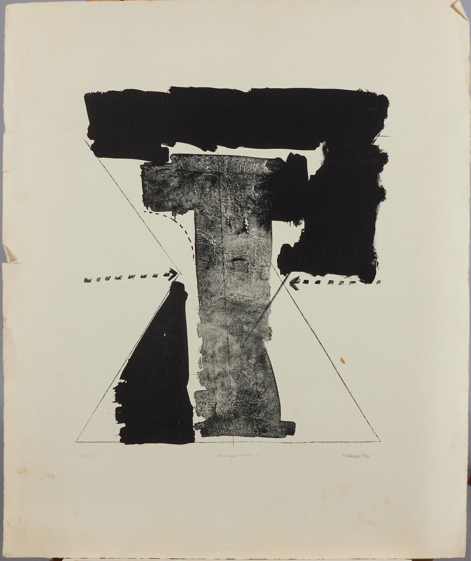 Armando Morales (Nicaraguan, 1927-2011) Three Prints: Homage a Berlin IV (two) and Homage a Berlin I: Armando Morales (Nicaraguan, 1927-2011) Three Prints: Homage a Berlin IV (two) and Homage a Berlin I each signed and dated 'MORALES /1965' (in pencil, lower right), each titled (in pencil, lower cente
