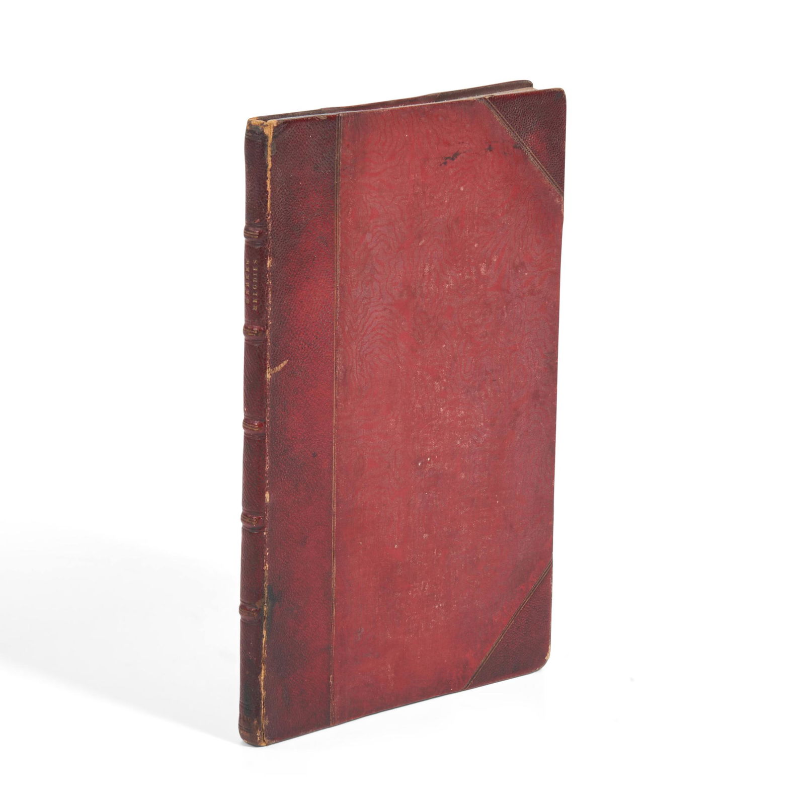 Byron, George Gordon, 6th Baron (1788-1824) Hebrew Melodies, London: John Murray, 1815.: Byron, George Gordon, 6th Baron (1788-1824) Hebrew Melodies, 8vo, 3/4 red morocco with silk-patterned red boards, top edge gilt (rubbed, bumped, light foxing to pages, good copy overall), 8 1/4 x 5 1/