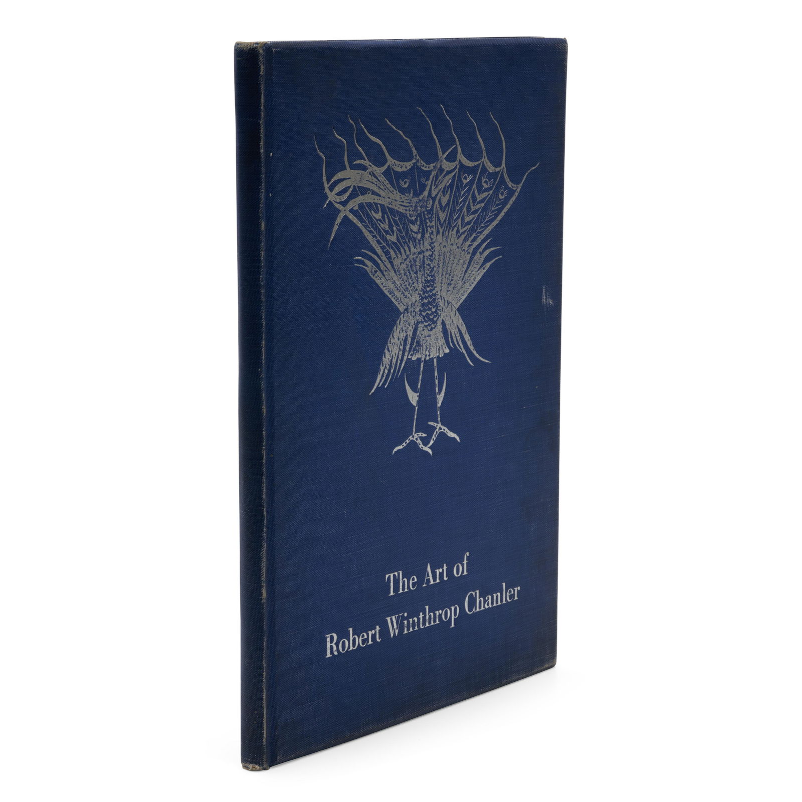 Narodny, Ivan (1870-1953) The Art of Robert Winthrop Chanler, New York: William Helburn, Inc.,: Narodny, Ivan (1870-1953) The Art of Robert Winthrop Chanler, Folio, royal blue cloth with title and peacock image stamped in silver, 14 color plates and 27 halftone illustrations (edges and hinges li