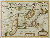 Speed, John (1551/1552-1629)  A Map of New England and New York, London: Thomas Bassett and Richard