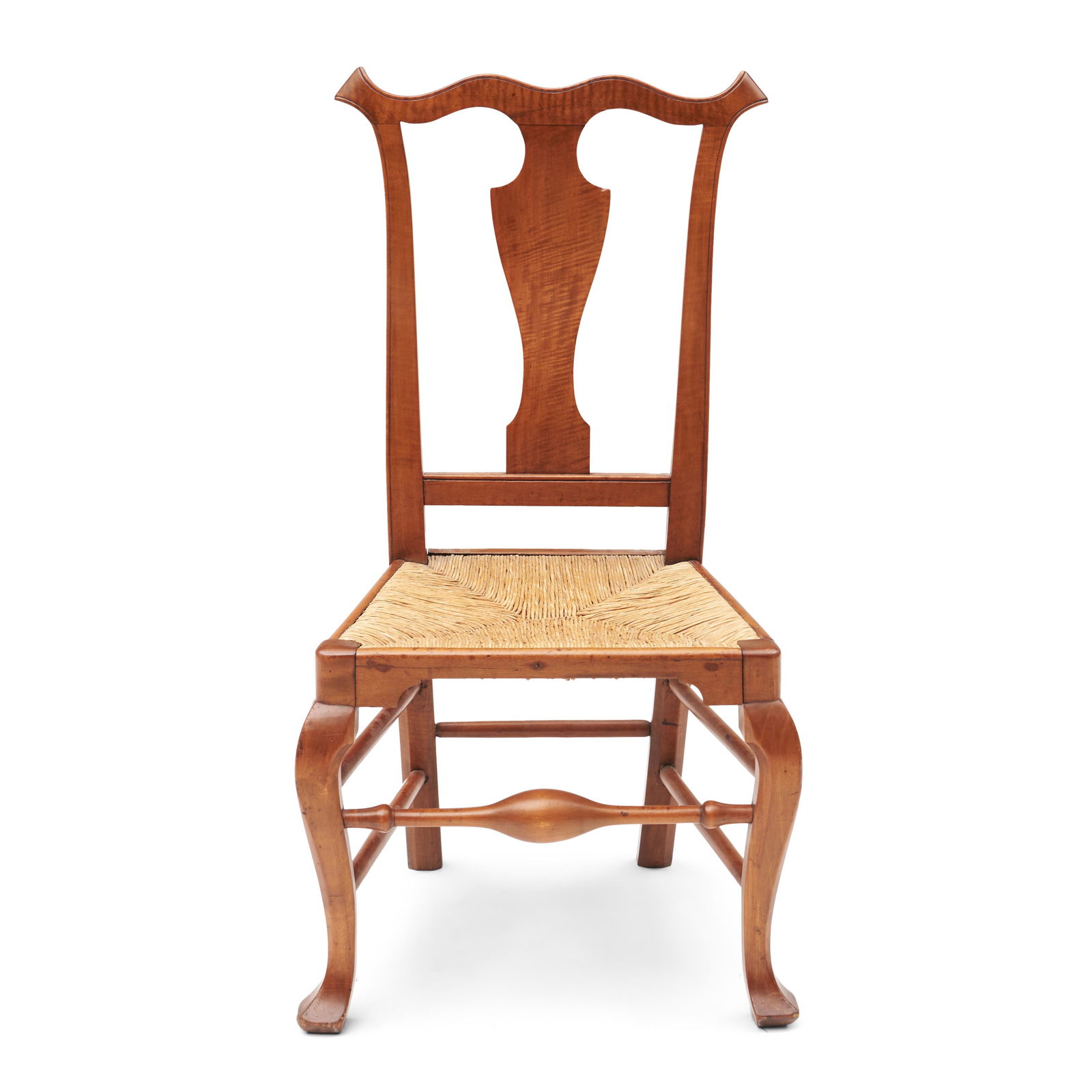 Queen Anne Tiger Maple Side Chair, probably Pennsylvania, last half of the 18th century. (1 of 1)