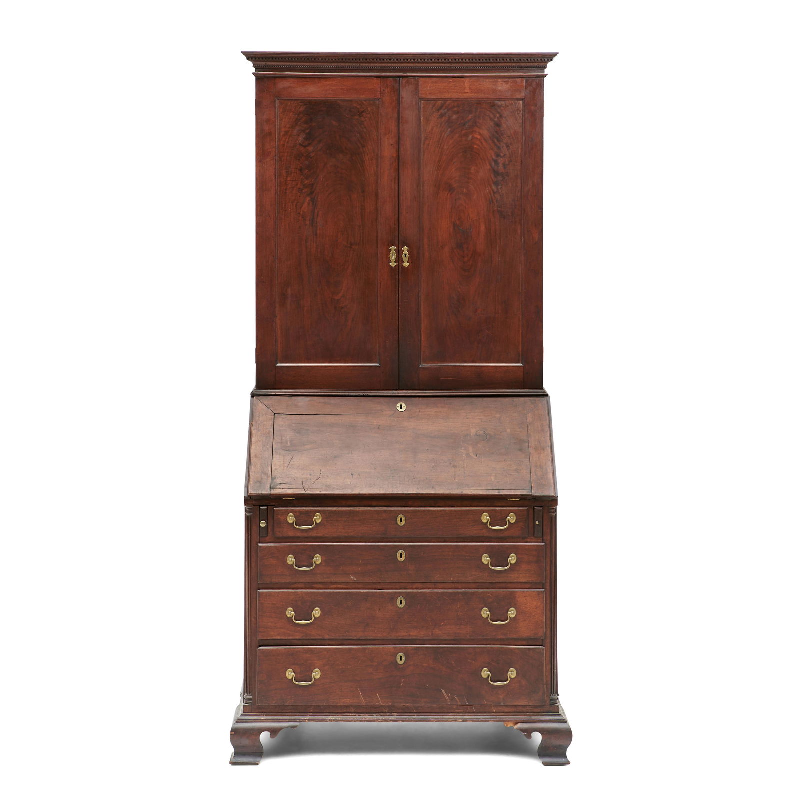 Chippendale Walnut Desk and Bookcase, Pennsylvania, c. 1770. (1 of 1)