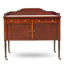 A Rare and Important Inlaid Mahogany Marble-top Sideboard, attributed to John and Thomas Seymour,