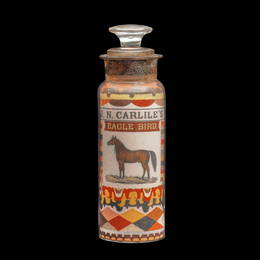 J.N. Carlile's 'Eagle Bird' Sand Art Bottle, Andrew Clemens, McGregor, Iowa, c. 1881.