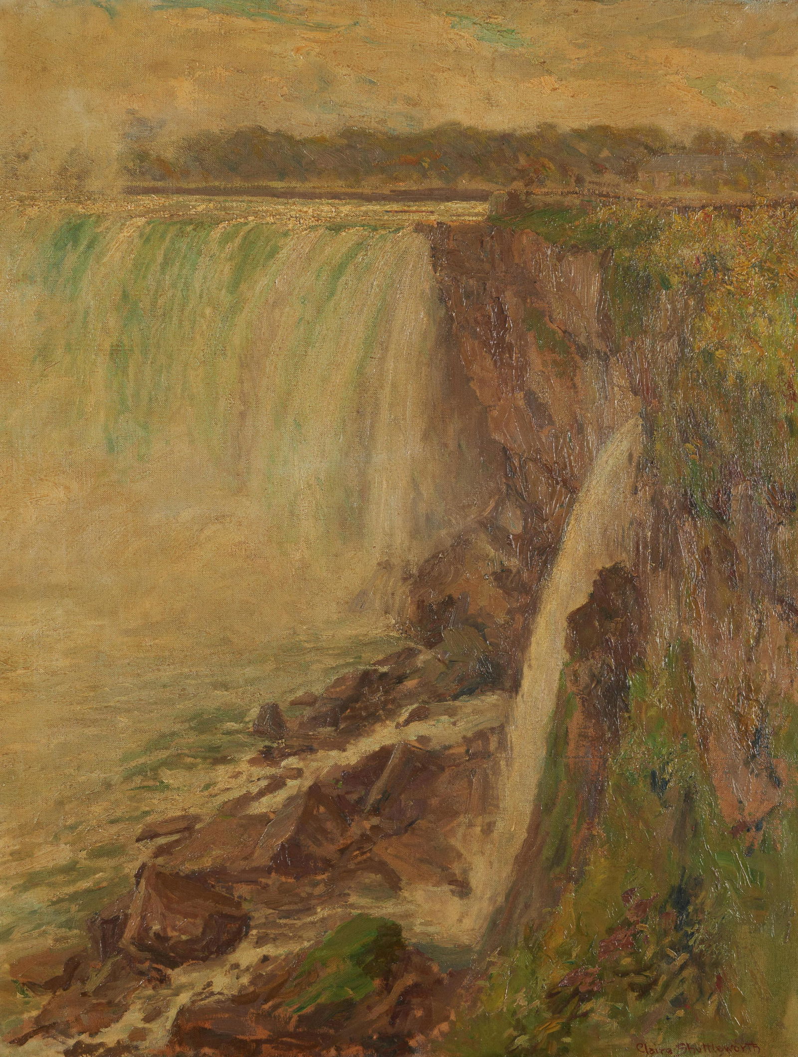Claire Shuttleworth (American, 1868-1930) Niagara Falls 29 x 21 7/8 in.  framed 34 1/4 x 27 1/4 ... (1 of 1)