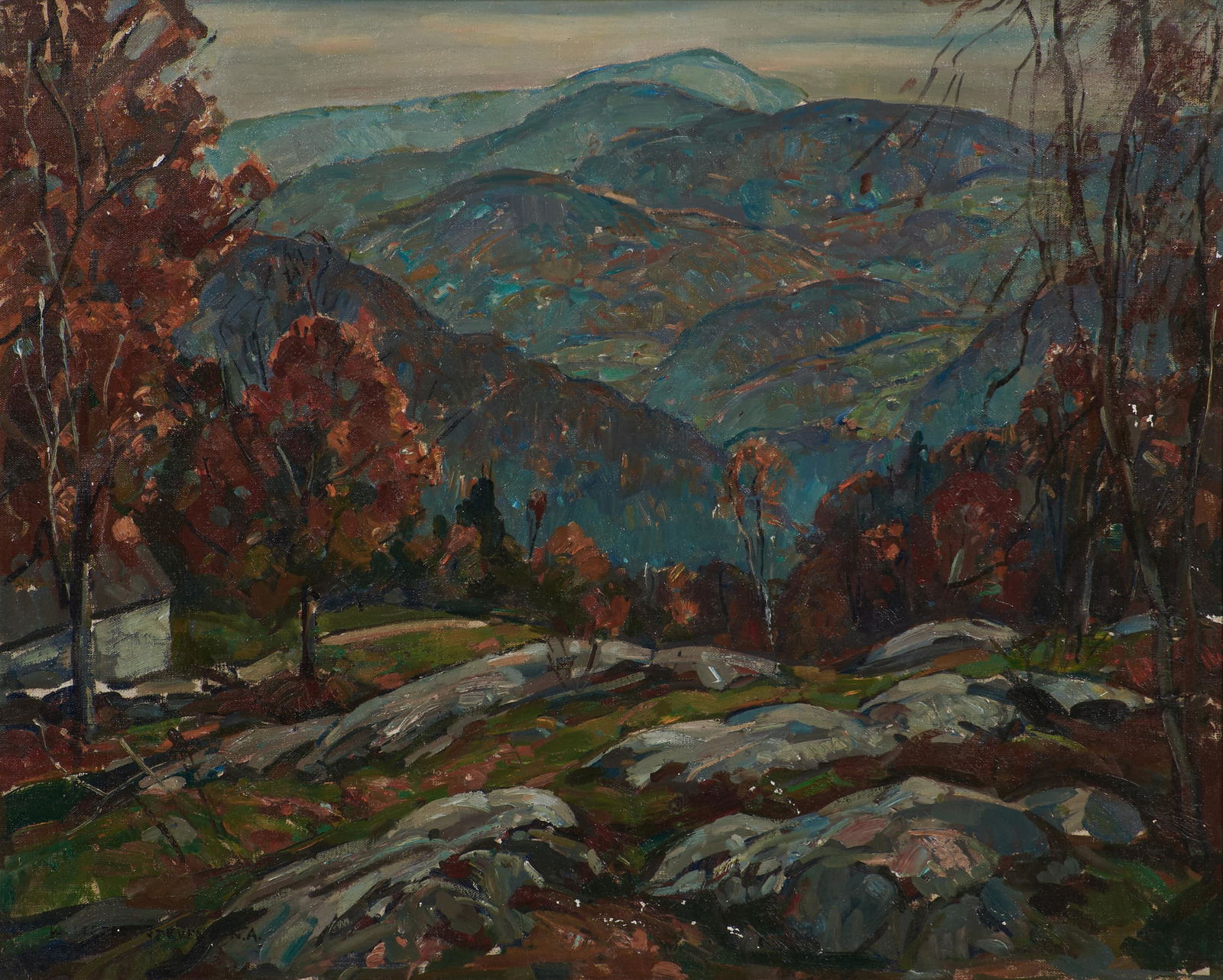 William Lester Stevens (American, 1888-1969) Hills of New England 24 x 29 3/4 in. framed 30 x 36... (1 of 1)