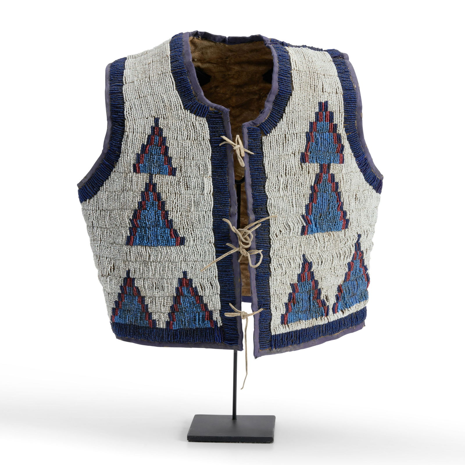 A Plains beaded hide child's vest ht. 14, wd. 13 1/2 in. (1 of 1)