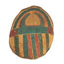 A painted Pueblo buffalo hide shield dia. 17 in.