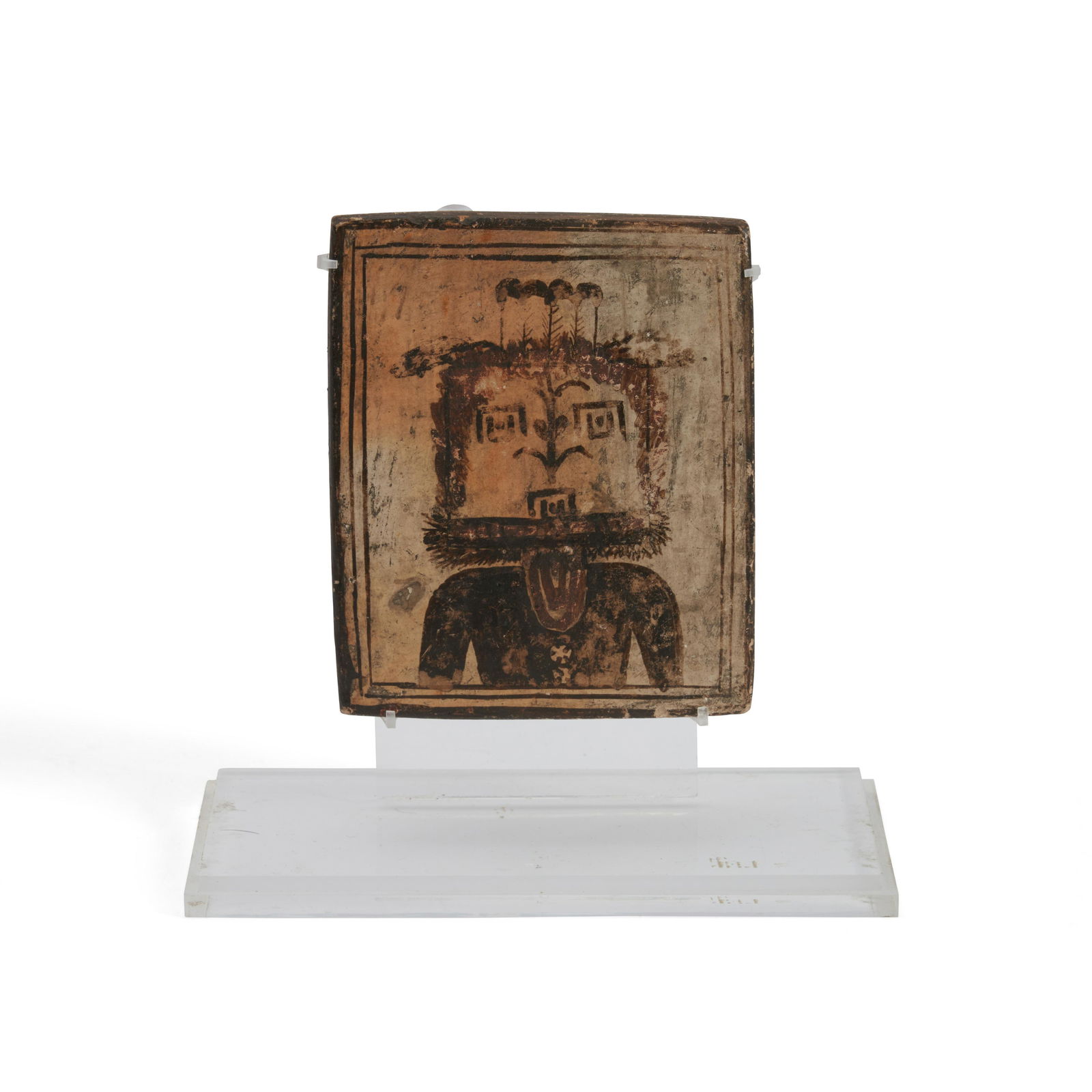 A Hopi Polacca polychrome tile ht. 4 5/16, wd. 3 5/8 in. (1 of 1)