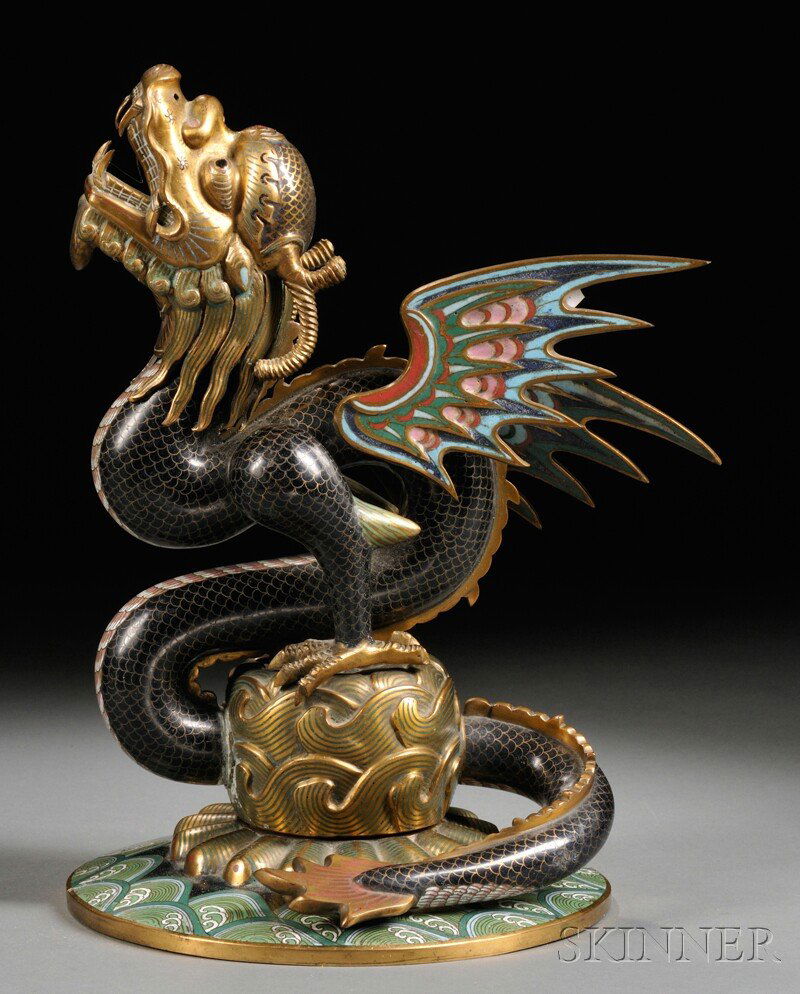 Cloisonne Enamel Dragon, China, depicting an Scurved d Apr 20, 2012