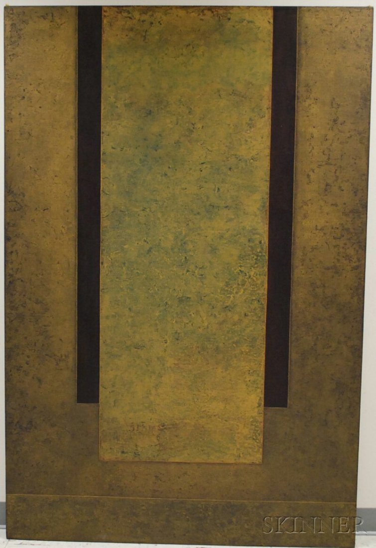 Cathryn Arcomano (American, 20th/21st Century) Untit: Cathryn Arcomano (American, 20th/21st Century) Untitled. Signed "Cathryn Arcomano ©1986" on the reverse. Oil on canvas, 72 x 48 in., unframed. Condition: Mild surface grime.