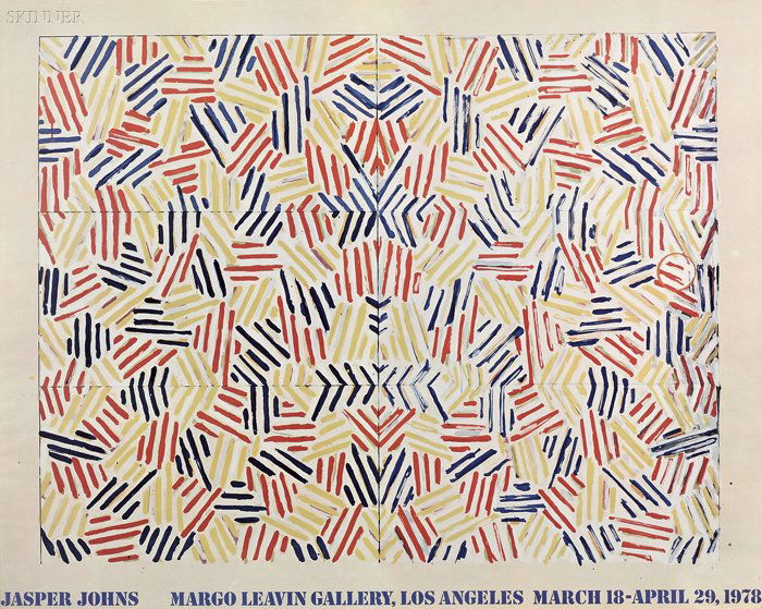 After Jasper Johns (American, b. 1930) Margo Leavin: After Jasper Johns (American, b. 1930) Margo Leavin Gallery, Los Angeles, March 18-April 29, 1978. Identified within the matrix, and on a label from the Obelisk Gallery, Boston, on the backing. Color