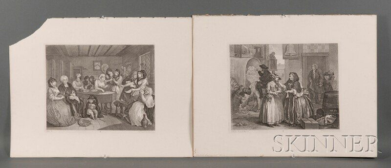 William Hogarth (British, 1697-1764) A Harlot's Pr: William Hogarth (British, 1697-1764) A Harlot's Progress, Plates 1 - 6, from The Works of William Hogarth from the original plates, restored by James Heath, Esq. R.A.