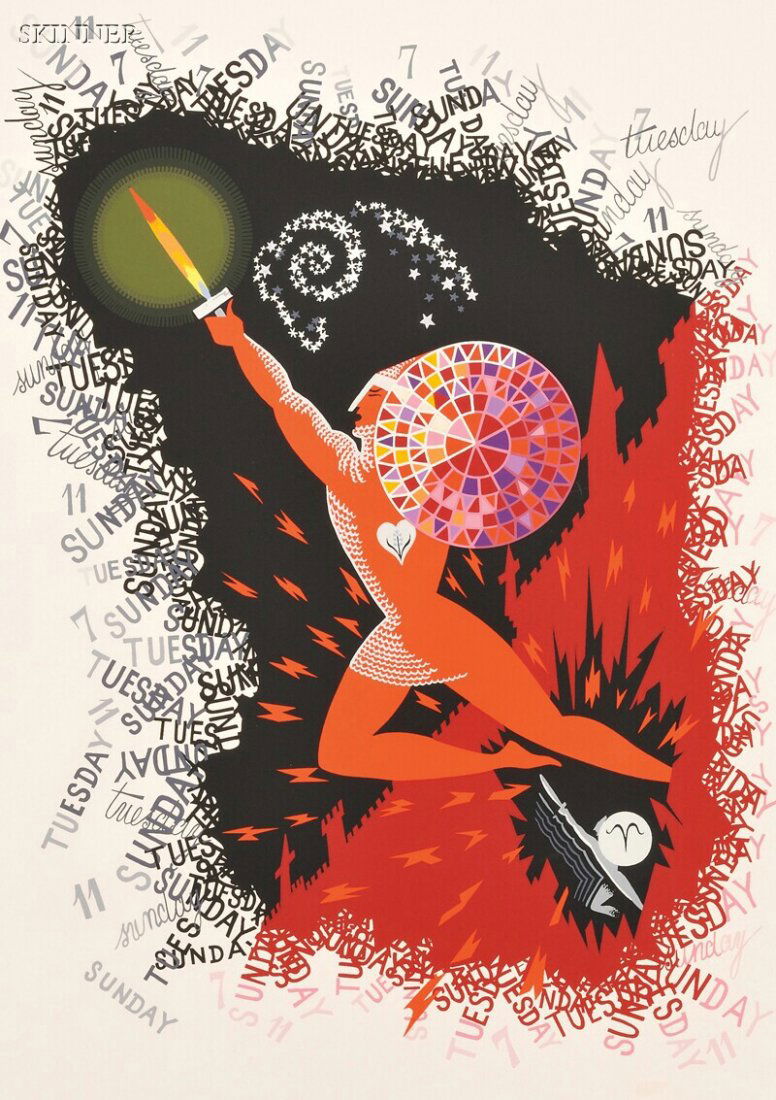 Romain de Tirtoff, called Erté (Russian/French, 189: Romain de Tirtoff, called Erté (Russian/French, 1892-1990) THE ZODIAC/A Suite of Twelve Prints, 1982, from the edition of 90, published by Tristar Publishing, Ltd., New York. Each signed "Erté" in