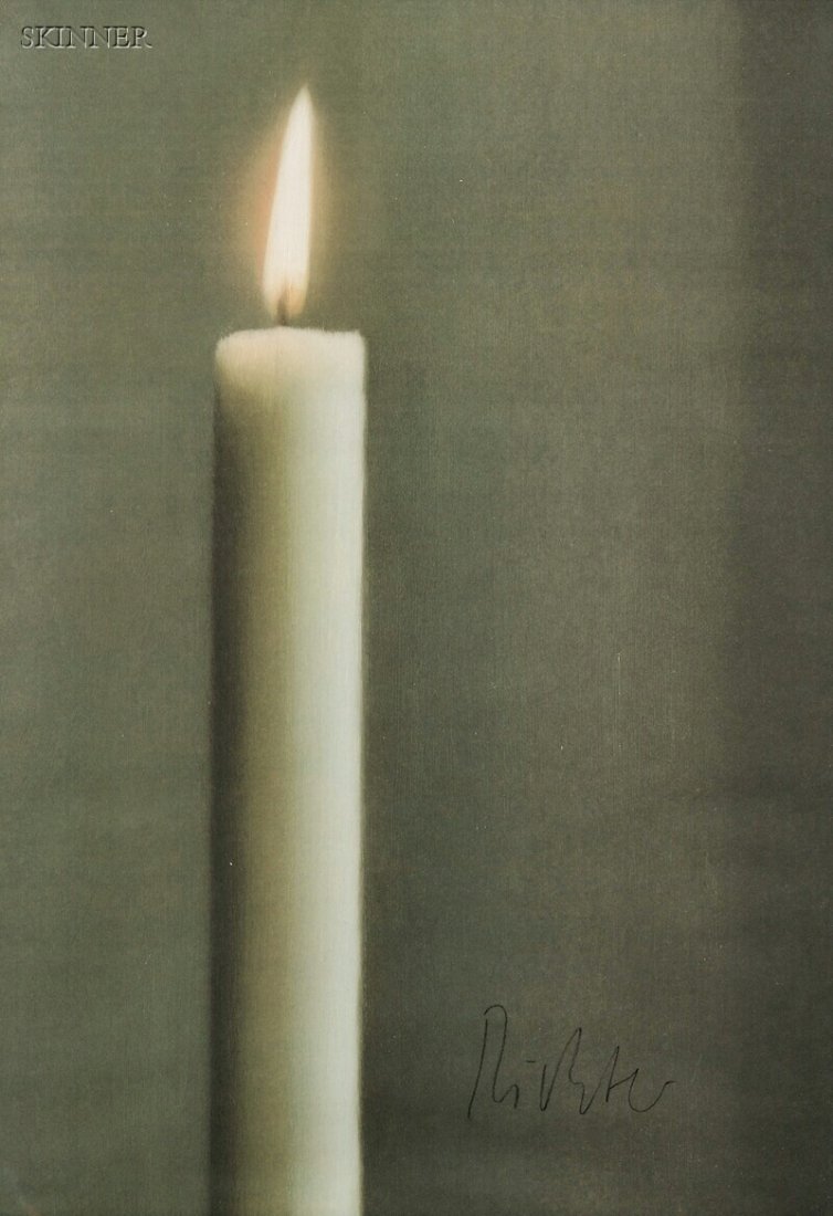 Gerhard Richter (German, b. 1932) Kerze, 1988 (see: Gerhard Richter (German, b. 1932) Kerze, 1988 (see Butin/Gronert, 64). Signed "Richter" in pencil or crayon (within the image) l.r. Color offset-lithograph on paper, image/sheet size 29 1/2 x 21 1/4 i