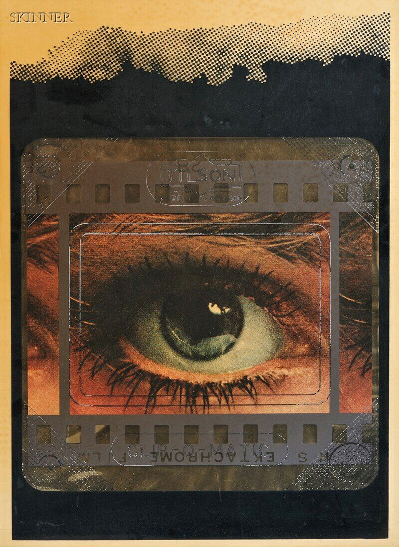 Joe Tilson (British, b. 1928) Clip-o-matic Eye, 19: Joe Tilson (British, b. 1928) Clip-o-matic Eye, 1969, edition of 70. Numbered, signed, and dated "39/70 Joe Tilson . 1969" in pencil u.l., identified on a label from the Marlborough Graphics Gallery,